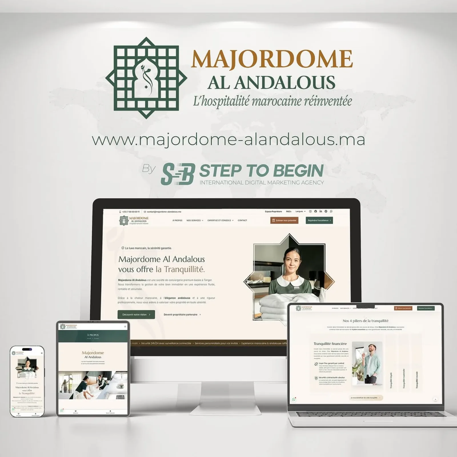 Majordome Al Andalous luxury concierge showcase website preview