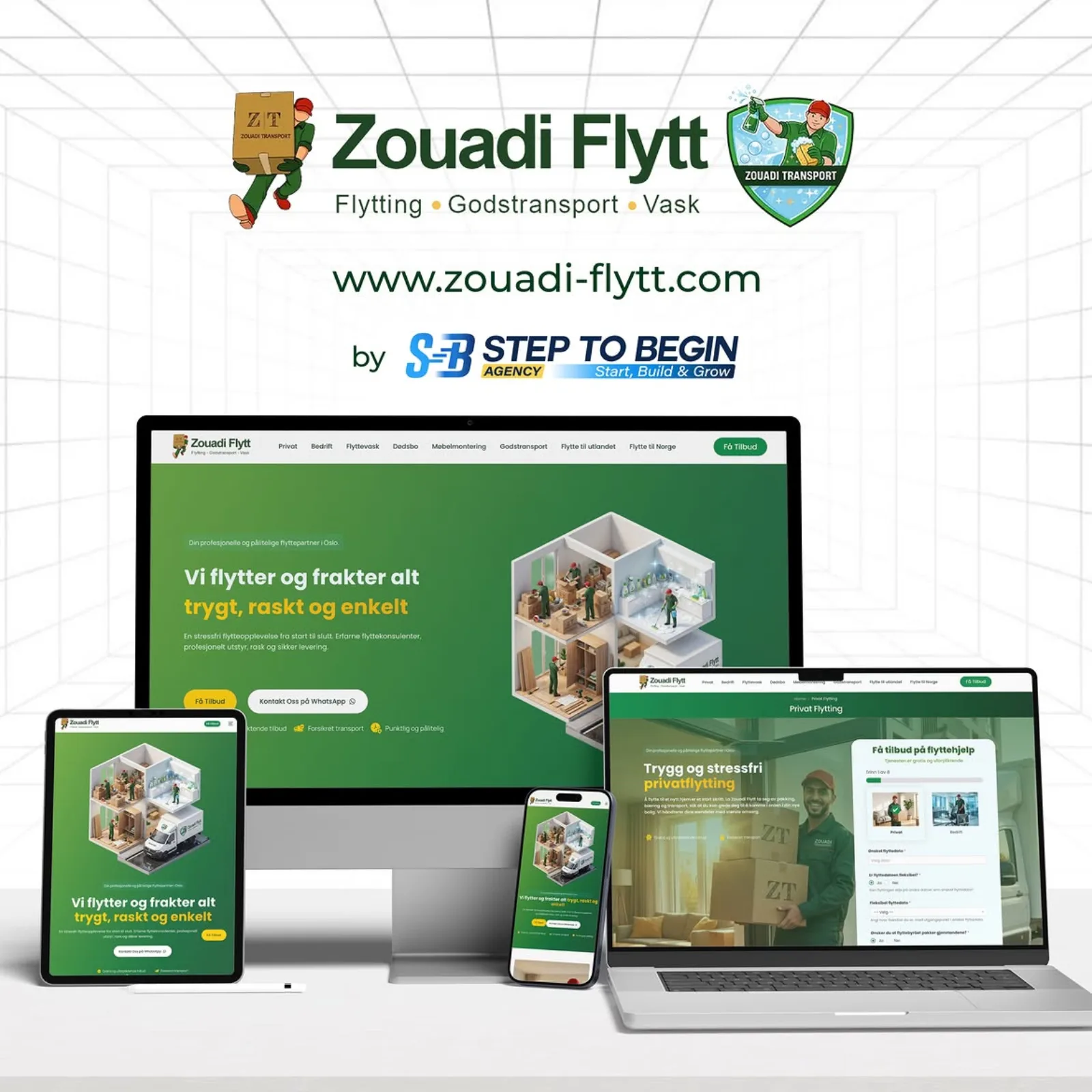 Zouadi Flytt moving and relocation interactive website preview